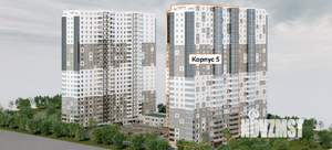 1-к квартира, строящийся дом, 53м2, 22/27 этаж
