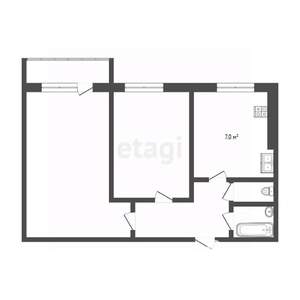 2-к квартира, вторичка, 44м2, 8/9 этаж