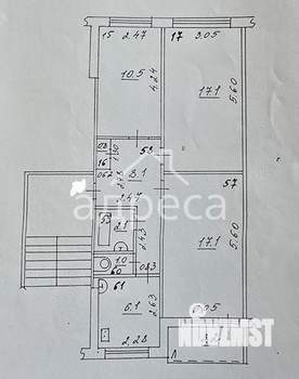 3-к квартира, вторичка, 62м2, 5/5 этаж