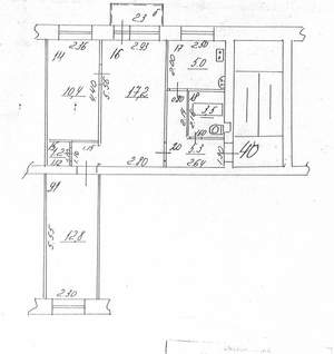 3-к квартира, вторичка, 55м2, 3/5 этаж