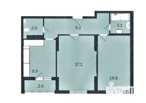 2-к квартира, сданный дом, 60м2, 24/24 этаж