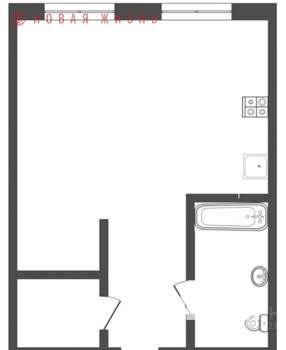 1-к квартира, вторичка, 45м2, 8/16 этаж