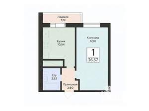 1-к квартира, вторичка, 36м2, 13/24 этаж