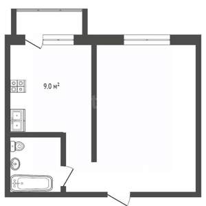 1-к квартира, вторичка, 34м2, 3/5 этаж