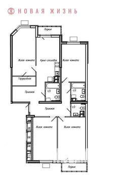 4-к квартира, вторичка, 137м2, 16/19 этаж