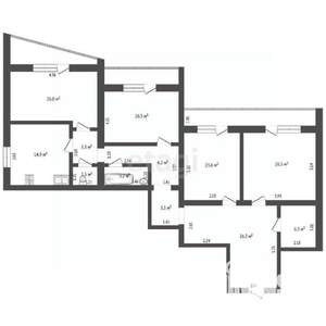 4-к квартира, вторичка, 130м2, 14/17 этаж