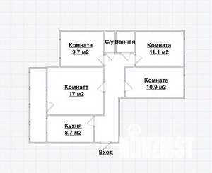 4-к квартира, вторичка, 76м2, 8/10 этаж