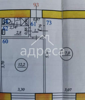 2-к квартира, вторичка, 35м2, 8/9 этаж