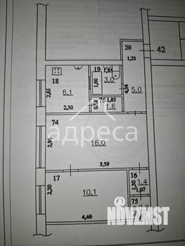 2-к квартира, вторичка, 44м2, 1/5 этаж