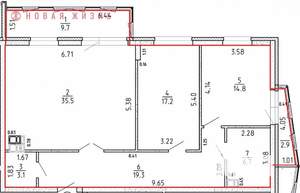 3-к квартира, сданный дом, 109м2, 10/16 этаж