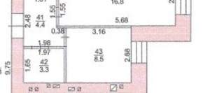 1-к квартира, вторичка, 33м2, 8/16 этаж