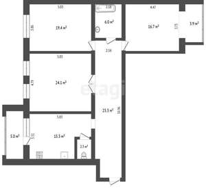 3-к квартира, вторичка, 111м2, 11/12 этаж