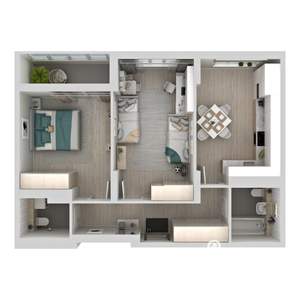2-к квартира, вторичка, 58м2, 23/24 этаж