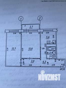 2-к квартира, вторичка, 45м2, 5/5 этаж