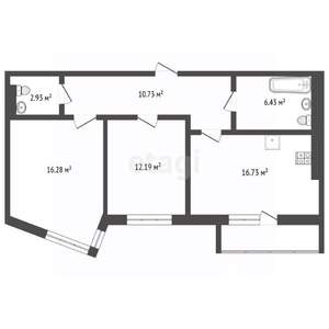 2-к квартира, вторичка, 67м2, 3/24 этаж