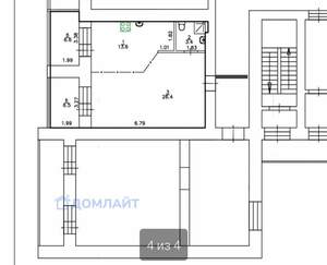 1-к квартира, вторичка, 54м2, 17/17 этаж
