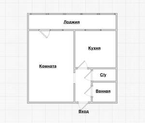 1-к квартира, вторичка, 30м2, 6/9 этаж