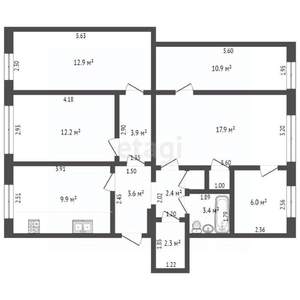5-к квартира, вторичка, 86м2, 1/5 этаж