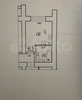 Студия квартира, вторичка, 19м2, 1/18 этаж