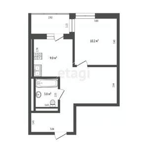 1-к квартира, вторичка, 40м2, 6/24 этаж