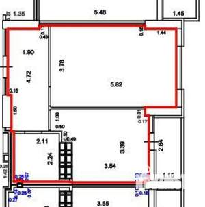 1-к квартира, вторичка, 49м2, 20/23 этаж
