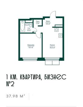 1-к квартира, вторичка, 38м2, 10/29 этаж