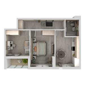 2-к квартира, вторичка, 52м2, 7/15 этаж