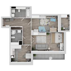 2-к квартира, вторичка, 76м2, 10/22 этаж