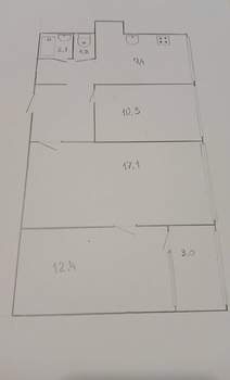 3-к квартира, вторичка, 57м2, 6/9 этаж