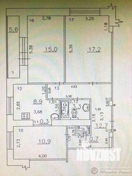 3-к квартира, вторичка, 70м2, 12/14 этаж