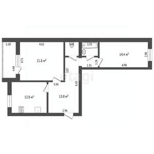 2-к квартира, вторичка, 70м2, 5/10 этаж