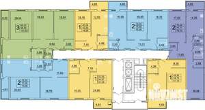 1-к квартира, вторичка, 57м2, 21/27 этаж