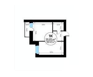 1-к квартира, вторичка, 40м2, 10/18 этаж