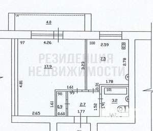 1-к квартира, вторичка, 32м2, 5/5 этаж