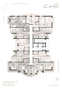 2-к квартира, вторичка, 66м2, 3/18 этаж