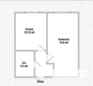 1-к квартира, вторичка, 34м2, 19/24 этаж