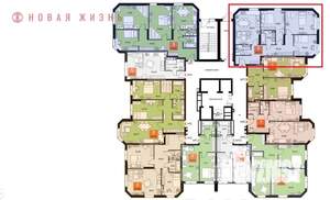 3-к квартира, строящийся дом, 81м2, 2/23 этаж