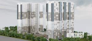 1-к квартира, строящийся дом, 53м2, 22/27 этаж