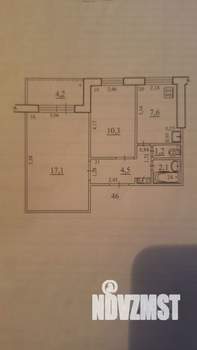 2-к квартира, вторичка, 43м2, 3/9 этаж