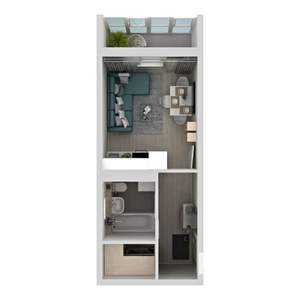 Студия квартира, вторичка, 25м2, 19/24 этаж