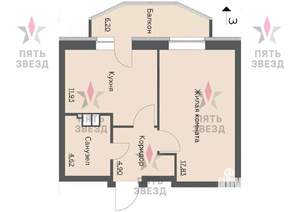 1-к квартира, вторичка, 45м2, 20/22 этаж