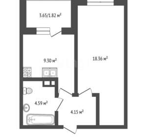 1-к квартира, вторичка, 36м2, 5/25 этаж