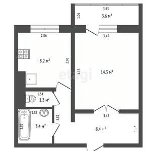 1-к квартира, вторичка, 36м2, 2/3 этаж