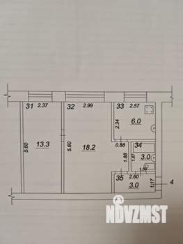 2-к квартира, вторичка, 44м2, 2/5 этаж