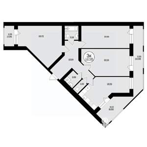 3-к квартира, вторичка, 118м2, 1/8 этаж