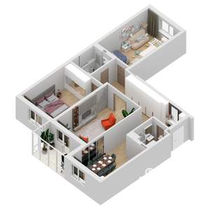 3-к квартира, строящийся дом, 102м2, 3/27 этаж