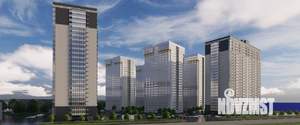 2-к квартира, строящийся дом, 74м2, 23/25 этаж