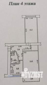 2-к квартира, вторичка, 44м2, 4/5 этаж