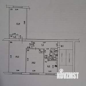 3-к квартира, вторичка, 59м2, 1/5 этаж