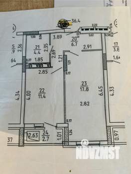 1-к квартира, вторичка, 40м2, 6/25 этаж